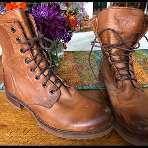 Frye Veronica Combat Boots - 9.5 M - “Whiskey”